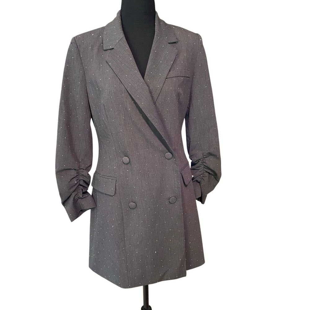 1. State Women’s Tailored Mini Blazer Dress With Faux Diamonds Throughout size 4